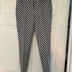 Michael Kors Black and White Patterned Chinos
